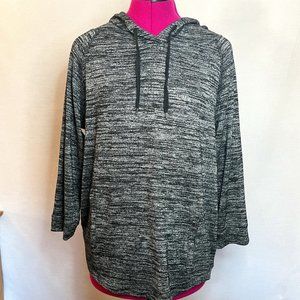 Womens Gap Black Marled hooded top. Size Large